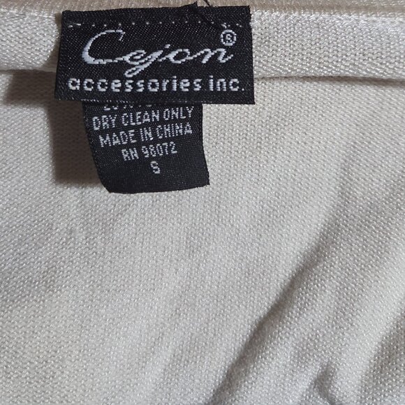 Cejon Accessories Inc. Small beige Knit Sweater Shrug Jacket with sequin beaded - Picture 8 of 8